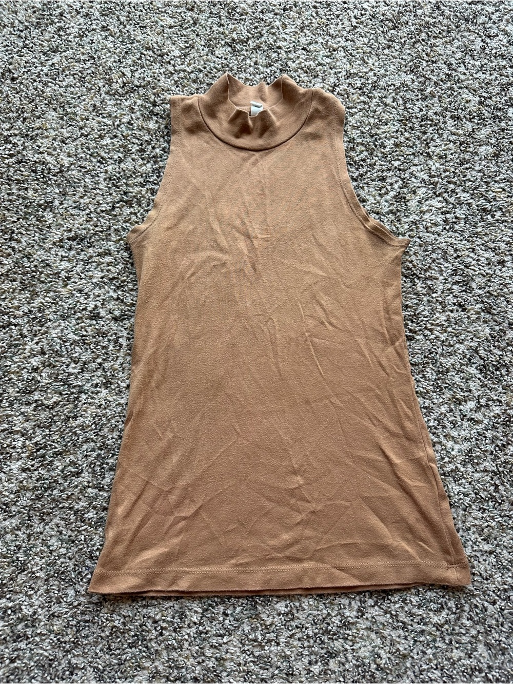KOTN size medium Brown muscle tank mock neck